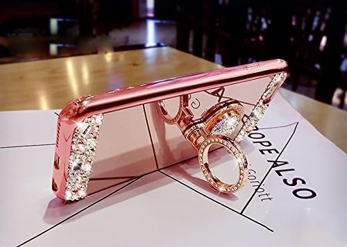 Ykybhx Compatível com P Case Smart 2018 / Enojoy 7s Espelho, Cristal Blitter Glitter Back Girls Women Women Women Silicone TPU Soft