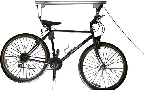 Rad Cycle Products Bike de montagem ferroviária e elevador de escada para sua garagem ou workshop mantém até 75 libras e nenhuma placa