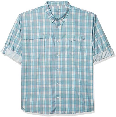 Huk Men's Tide Point Pisca Plaid Table Button Down Sleeve Shirt