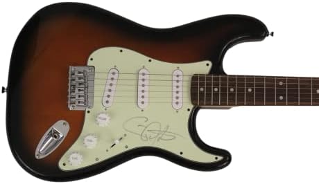 Carlos Santana assinou autógrafo em tamanho grande Fender Stratocaster Guitar WiP com James Spence JSA Carta de Autenticidade