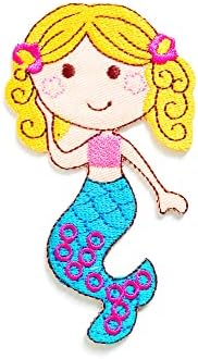 PL Pretty Little Mermaid in the Sea Ocean Fairy Tale fofo desenho animado costurar ferro em apliques de apliques bordados