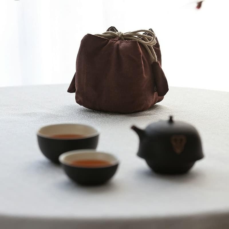 Conjunto de chá portátil de chá de viagem doméstico SDFGH Conjunto de chá cerâmica