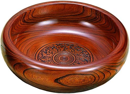 Tsuchiya Lacquerware 34-1907 Keyaki 7.0 Candy Pot, marrom, diâmetro 8,1 polegadas, panela de madeira, madeira pura