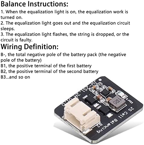 Fafeicy Lithium Battery Equalizador ativo Módulo de equilíbrio, 2,0V - 4,5V 1.2A Placa de transferência de energia de indutância,