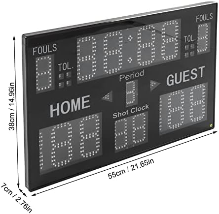 Pontuador eletrônico de 15 dígitos, ABS 100-240V 15 dígitos Scoreeper estável Fácil de usar multifuncionamento para basquete para academia