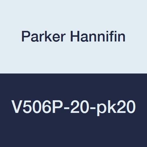 Parker Hannifin V506P-20-PK20 Válvula de esfera industrial, vedação PTFE, embutida, 1-5/8 -12 Freia reta feminina x 1-5/8 -12 Freque