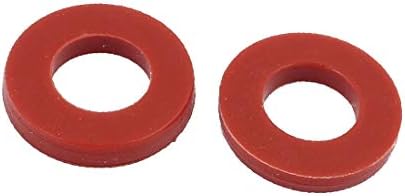X-Dree 50pcs 19mm x 10mm x 3mm silicone o anel de vedação de anel vedado vermelho para mangueira de tubo de tubo (50 unids 19 mm