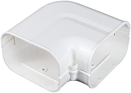 GCGOODS 4 W 90 ° Cotovelo plano, Decorative PVC Lineset Tampe Kit Peças Acessórios para Mini Split Air Conditionners Split,
