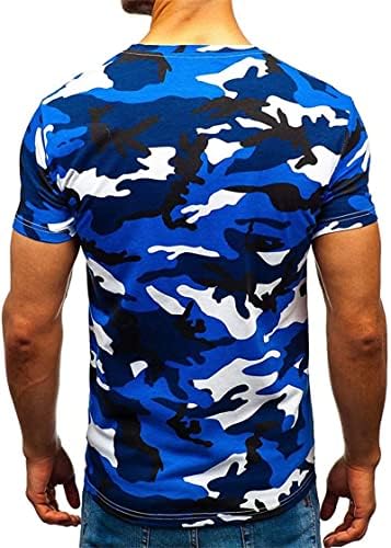 DGHM-JLMY Camuflagem de camuflagem casual casual Camiseta casual moda moda casual camuflando camuflagem de camiseta
