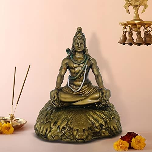 Craftvatika Handmade Shiva Murti estátua ídolos esculturas para o painel de carro Pooja Room de Templo Decoração e Ocasões
