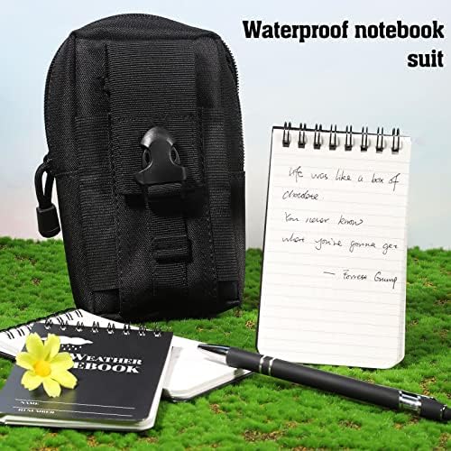 PRUDIUT 5 PCs Notebooks à prova d'água notebook à prova d'água Polícia bloco de notas 3 x 5 Escreva no caderno de bolso