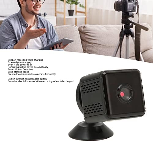 POMYA Mini Nanny Cam, câmera sem fio pequena de 1080p, câmera Mini Magnetic Smart, com detecção de movimento para segurança em casa