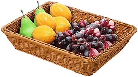 Cesta de armazenamento de vime Renslat, pão de cesta de cesto de pão de pão de supermercado exibir cesto de mesa de mesa de fruto de
