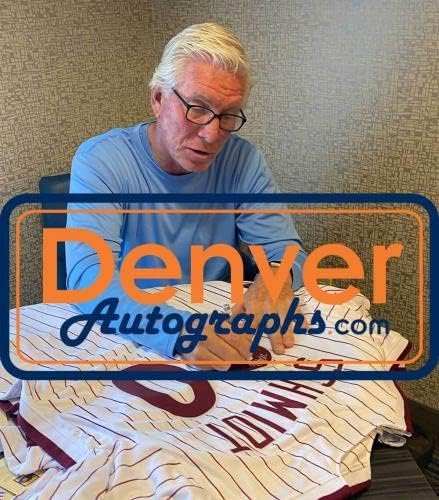 Mike Schmidt autografou Phillies White Mitchell e Ness Jersey Hof JSA 28913 - Jerseys autografadas da MLB