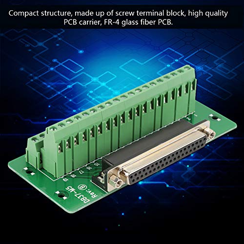 Terminal Breakout Block Male/fêmea Cabeçalho do cabeçalho Terminal Block Connector DSUB DB37 DIN RAIL MONTAGEM MODULO DE MODULO