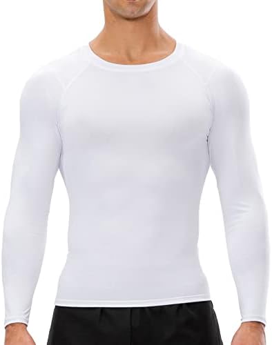 Camisas de compressão atlética masculinas Treinas de manga comprida Tops de ginástica seca Cool Subsirts T-shirt ativos esportes de base