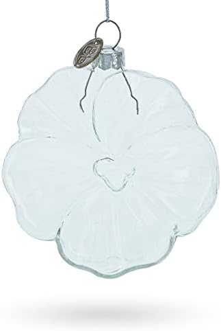 Bestpysanky flor de vidro transparente de natal