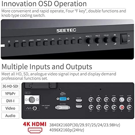 SEETEC P173-9HSD 17,3 Design 1920 × 1080 Pro Broadcast LCD Monitor com 3G-SDI HDMI AV YPBPR PARA EVENTO PROFISSIONAL DO