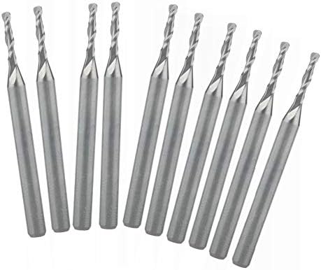 Ferramentas de corte XMeifeits 10pcs 3.175x1.5x8mm duas flautas carboneto de bola de naridade moinhos de corte bit