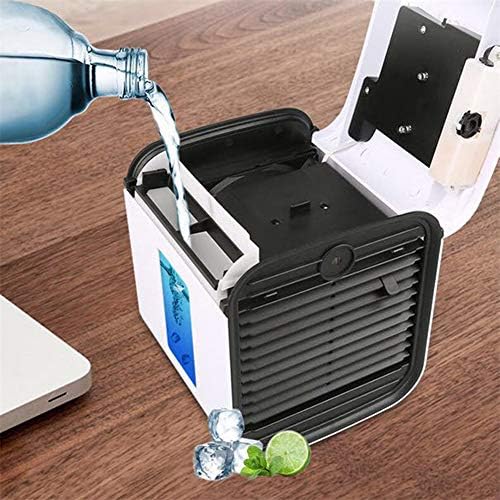 Resfriador de ar pessoal portátil do topil, design pequeno compacto para uso interno de desktop para escritório em casa, mini