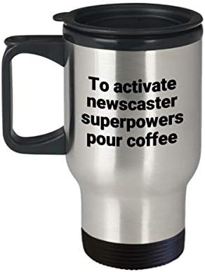 Caneca de viagens de notícias - Funny Sarcastic Sarcastic Stainless Steel Rodty Superpower Coffee Tumbler Ideia