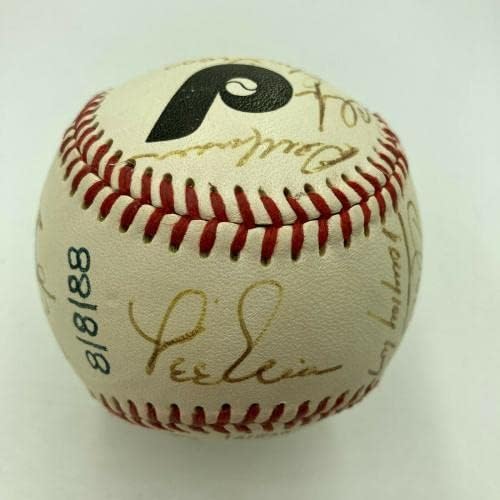 Mike Schmidt 1988 Philadelphia Phillies Team assinou beisebol - beisebol autografado