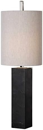 Diva em casa 32 ”Delaney Marble Column Accent Table Lamp com tom de capa dura redonda alta