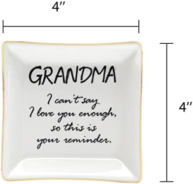 Presentes da avó wovla do presente do dia das mães da neta para a avó de cerâmica Plato decorativo Plate de bugiganga Presentes de