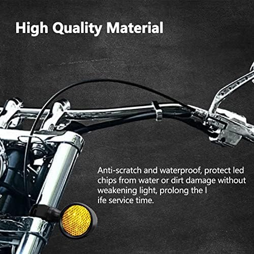 Yomtovm Motorcycle Turn Signals Blinkers Replacemant Light para a rua scooter H-Areley Honda Chooter, preto com luz de
