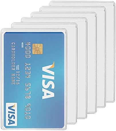 Capa de protetor de suporte para cartão de cartão do Medicare à prova d'água para cartão de visita de carteira de cartão de crédito e protetor de cartão de segurança social, 6 pacote