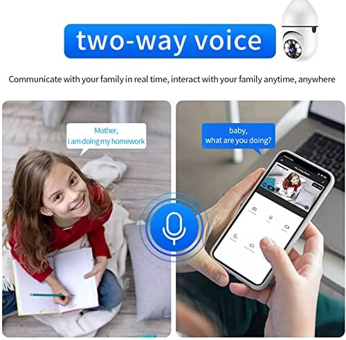 Câmeras de segurança lovskoo 1080p 360 ° Câmeras de lâmpada de lâmpada de lâmpada para segurança doméstica com segurança