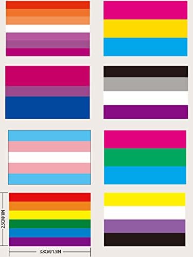 Pokene 1Roll Rainbow Stripe Padrão Adesivo