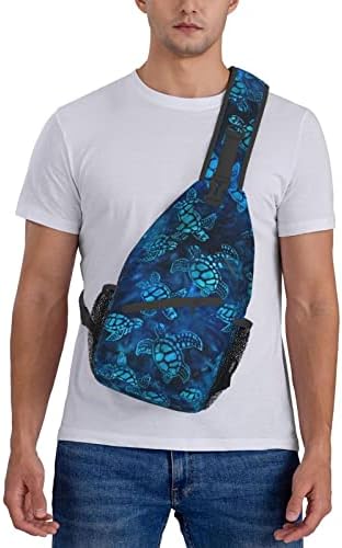 Jshxjbwr saco de esteira de tartaruga marinha para homens, estampa de animal Paga de ombro crossbod