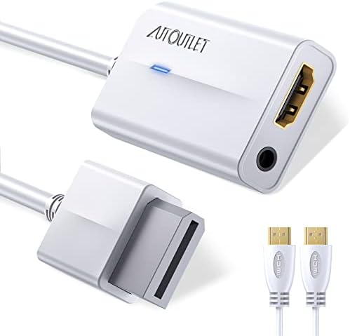 Automoutlet Wii para HDMI Converter 1080p com cabo HDMI de alta velocidade HDMI Adaptador HDMI com indicador azul, saída de vídeo e