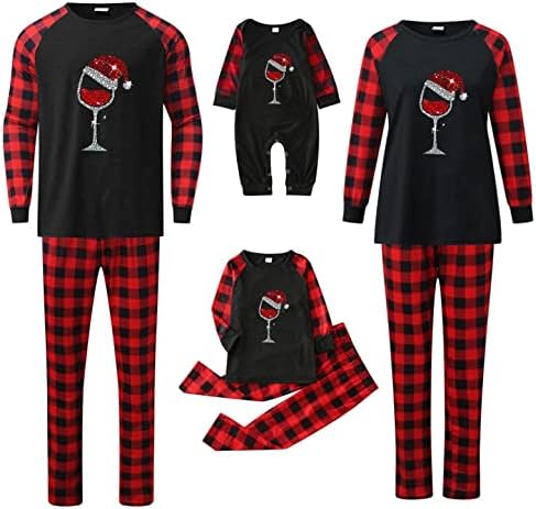 Pijama de Natal com Família Xbkplo, pijama de Natal para Família Pijama de Pijama Familiar para Família e Cachorro