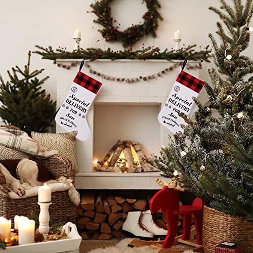 Golsoo Son Burlap Christmas Stocking Deliver