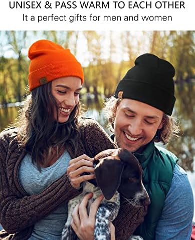 Chapéu de gorro de inverno chapéus de malha acrílica para homens mulheres macias calor unissex gorro com alojamento