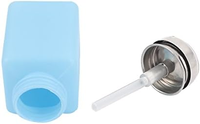 QtqGoitem 2 PCs azul 200ml Recipiente de garrafa de álcool líquido de plástico W Tampa de metal