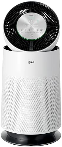 LG Puricare Purificador de ar único de 360 ​​graus com reforço limpo, Wi-Fi Thinq e Controle de Voz, 310 pés quadrados, branco