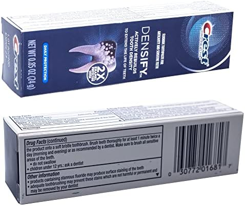 Crest Pro -health Densify Protection Dente Crotar de dente, Tamanho da viagem 0,85 oz - pacote de 4