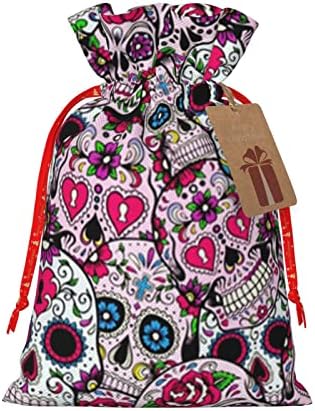 Sacos de presente de traços de natal, açucareiro-mexcian-tradição apresenta sacos de embrulho sacos de embrulho de presentes de natal, bolsas médias