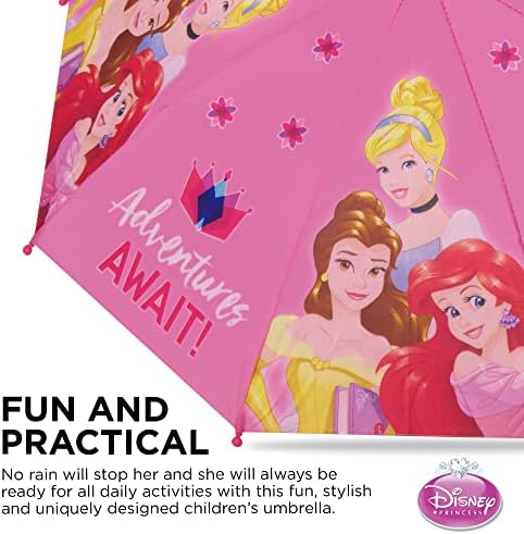 Disney Kids Umbrella, Frozen/Princess/Minnie Mouse Toddler e Little Girl Rain Wear por idades 3-6