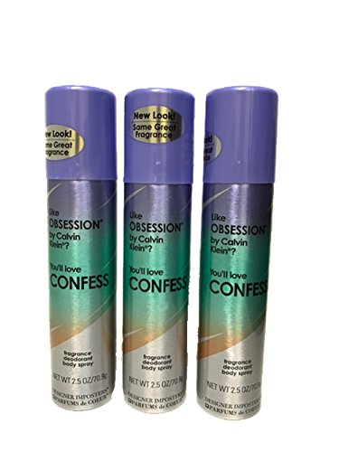 Parfums de Coeur confessar fragrância desodorante spray corporal 2,5 oz / 75 ml para mulheres