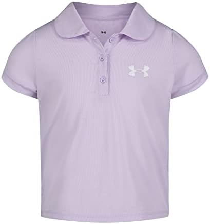 Under Armour Girls Slave Polo -colar camisa de colarinho, logotipo do peito, macio e confortável