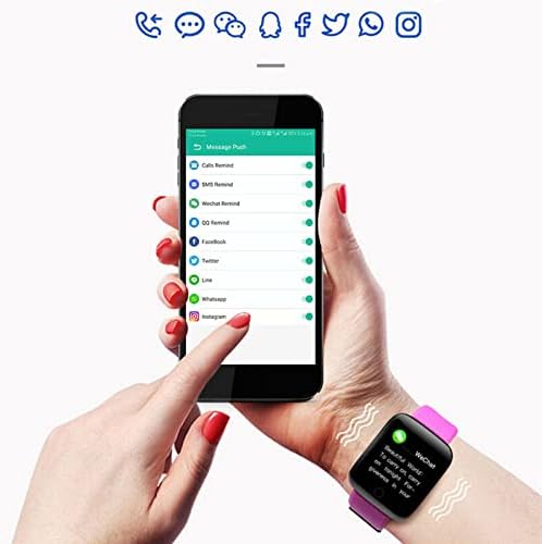 Relógio inteligente, chamadas e lembretes de SMS Smartwatch com freqüência cardíaca, monitoramento do sono, oxigênio/pressão