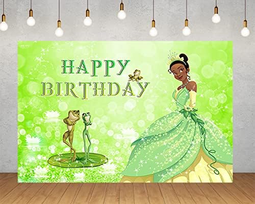 Cenário da princesa Tiana para decorações de festas de aniversário Princesa e a faixa de sapo para suprimentos para festas de chá de bebê 6x4ft