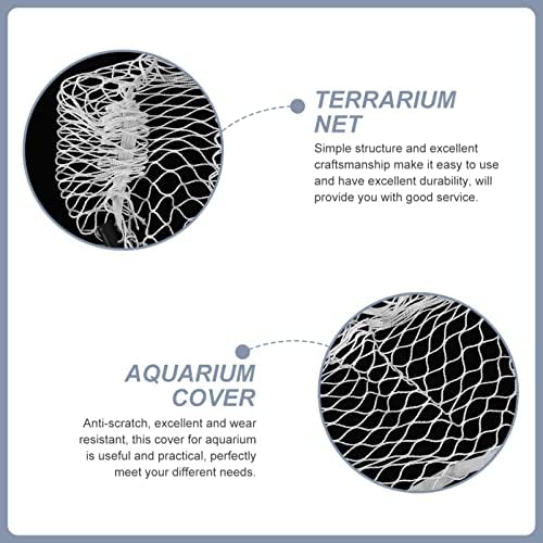 IPETBOOM Aquário Rede de rede de malha transparente de rede de peixes Tela de malha de malha superior Tampa de aquário à prova