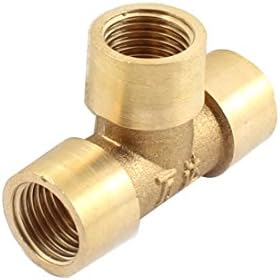 QTQGOITEM 1/4PT feminina feminina feminina T-Piece Tipe Connector de Tubo de Pinco T de 3 vias Ajuste