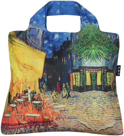 Envirosax van gogh bolsa reutilizável bolsa de compras de poliéster conjunto conjunto de 5 resistentes à água dobrável