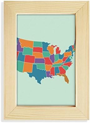Diythinker America mapa estados padronizes de desktop photo photo picture arte pintura de 5x7 polegadas